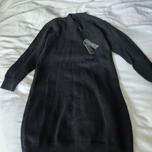 Renee C Black Sweater Dress